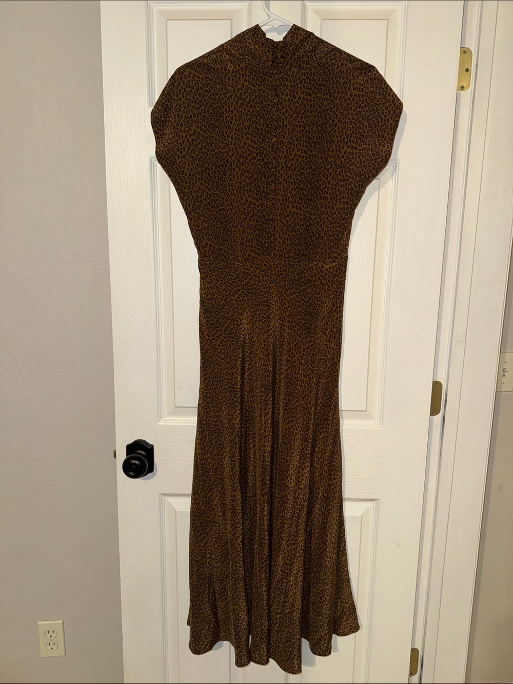 The J. Peterman Company leopard print silk vintage dress size 10 - Picture 3 of 8